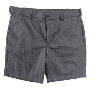 Perry Ellis Portfolio Mens Shorts 40 Dark Gray Flat Front Polyester Golf Casual